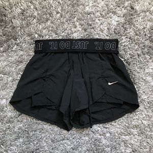 Nike Black High-Waisted 2-in-1 Shorts